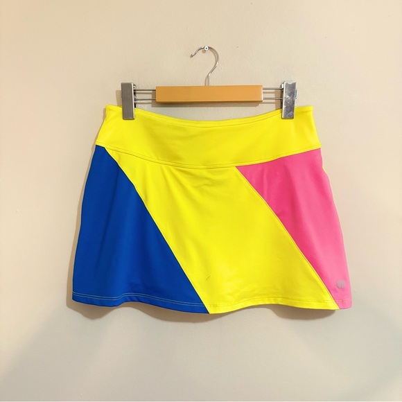 EleVen by Venus Williams Pants - EleVen by Venus Williams Blue Yellow Pink Tennis Skirt with Shorts